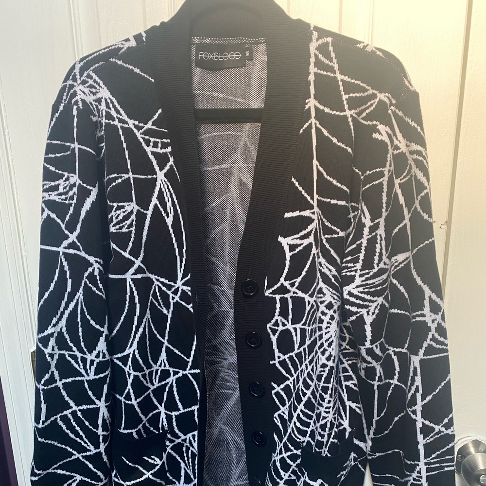 *SOLD* Foxblood Spiderweb Cardigan M/L